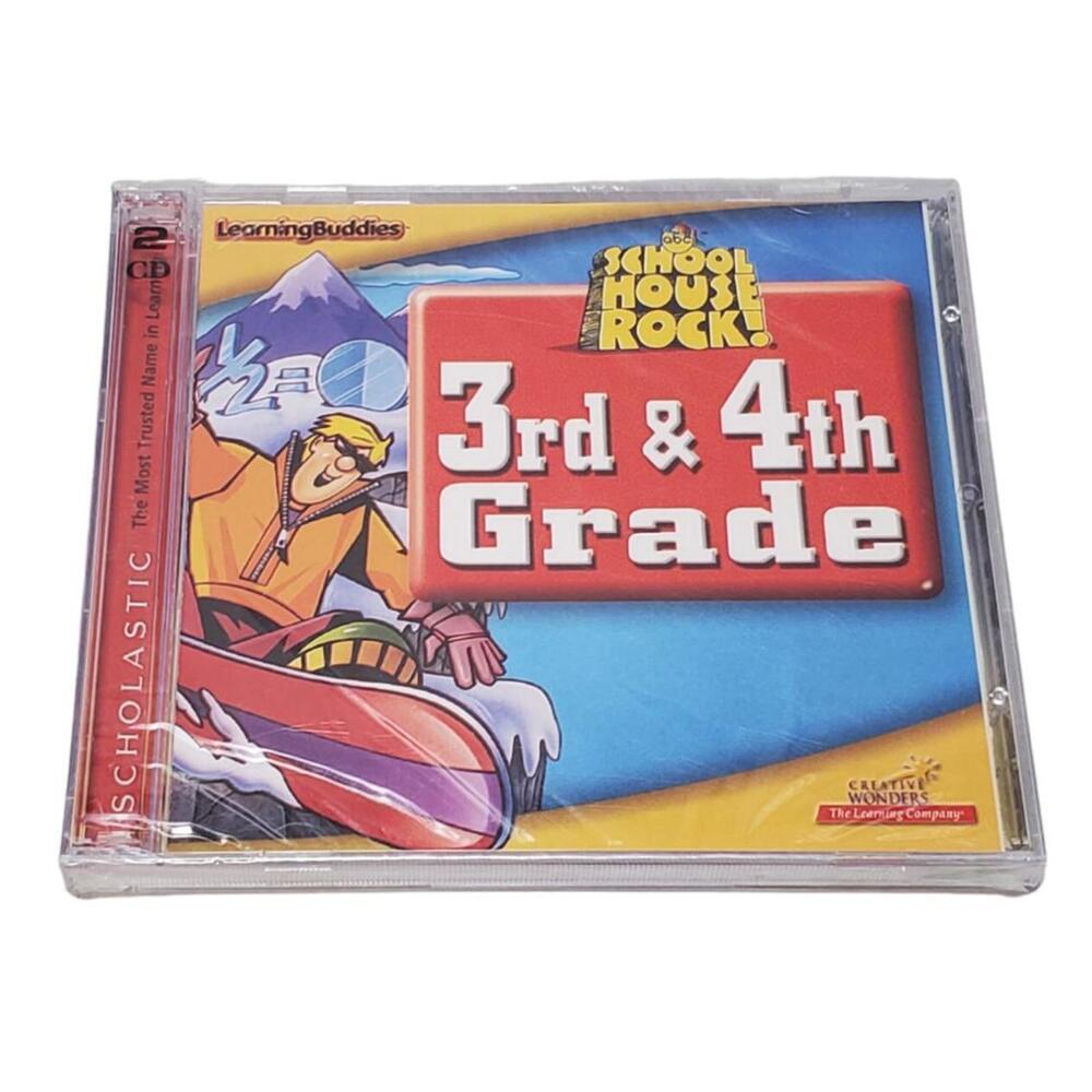 School House Rock! PC Educational Software Game 3rd & 4th Grade Sealed Win 95/98